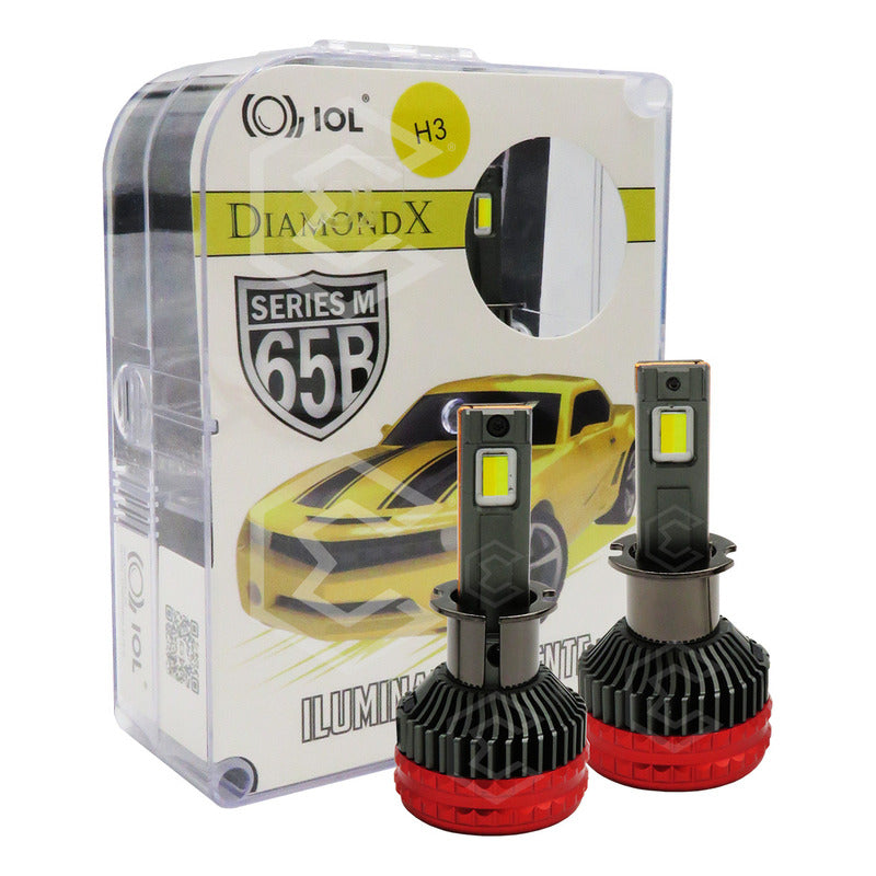 2 Focos H3 12 Leds Csp Bicolor Ventilador Alta Baja 14000lm H3