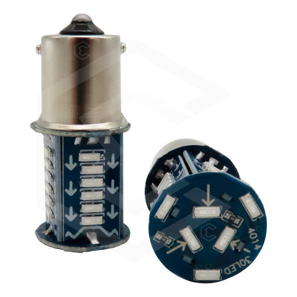 10paresfocos 1156 1157 30 Led Rotativo Estrobo Calaveras 12v