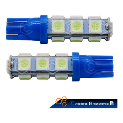 Kit 10 Focos Pellizco 13 Leds 5050 T10-158 Cuartos Stop 12v