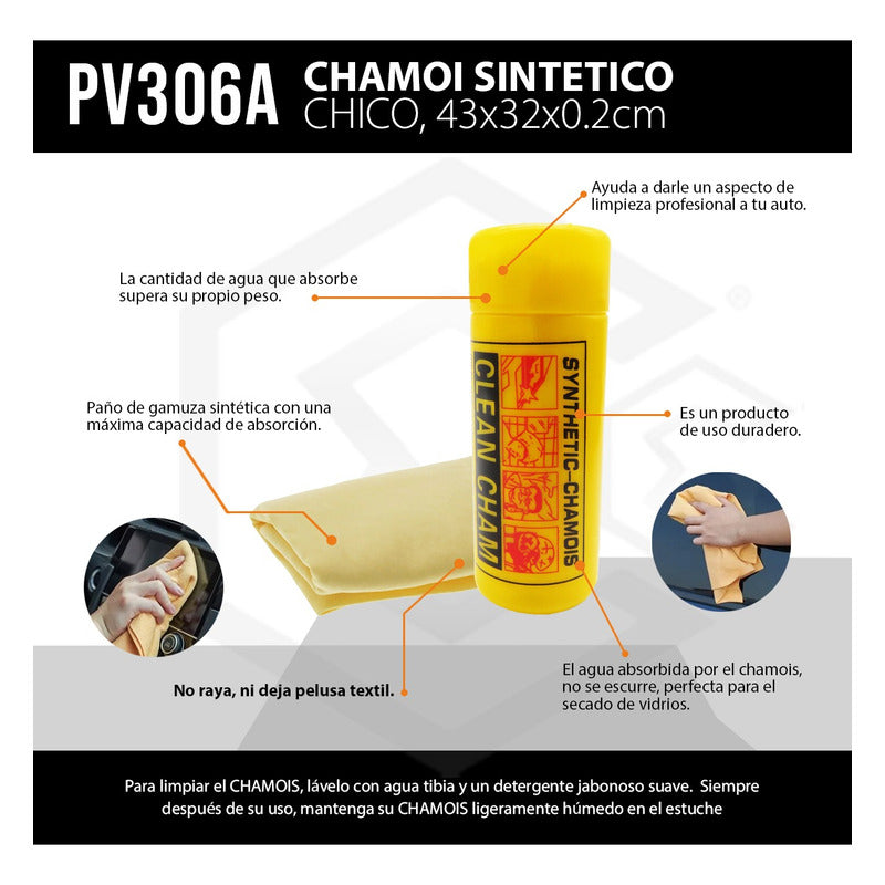 Chamois Gamuza Sintetica Chico 43x32x0.2cm Ultra Absorbente