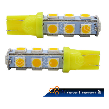 Kit 10 Focos Pellizco 13 Leds 5050 T10-158 Cuartos Stop 12v