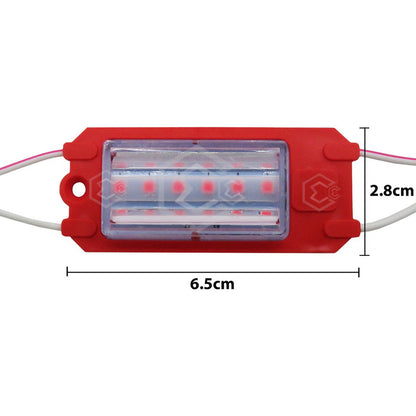 10 Módulo Rect 6led Mz-65 Alta Intensidad Color A Elegir 12v