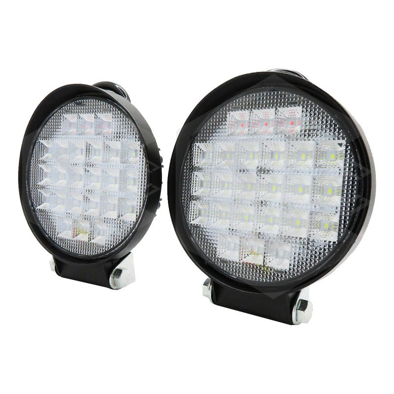Par De Faros 30 Leds 9-30v Luz Blanca/rojo/azul 6 Funciones