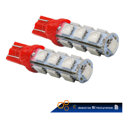 Kit 10 Focos Pellizco 13 Leds 5050 T10-158 Cuartos Stop 12v