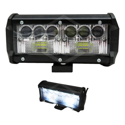Faro Barra Auxiliar 11 Hiper Led Lupa Blanco Fijo 6'' 12-24v