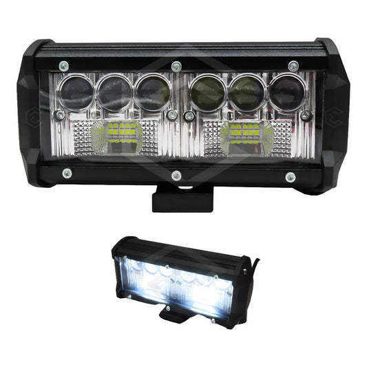 Faro Barra Auxiliar 11 Hiper Led Lupa Blanco Fijo 6'' 12-24v