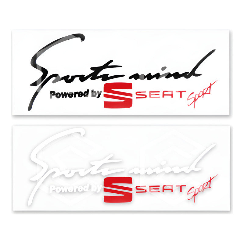 2 Calcomanía Sport Mind Seat Sticker Vinil Auto Moto 25x10cm