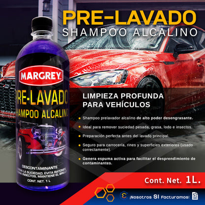 Dúo De Shampoo Alcalino Margrey Prelavador Líquido 1l