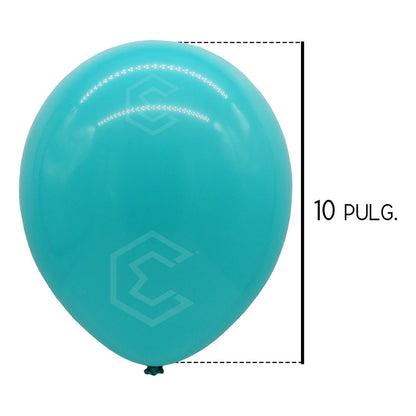 Bolsa 100 Globos Azul Cielo Brillosos #10 Fiesta Bodas Latex