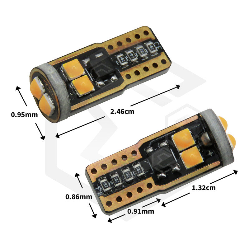 Par De Focos Pellizco 6 Led Burbuja Canbus Super Potente 12v