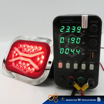 Par De Plafon 24 Leds Rectangular Aro Gel 4 Funciones 12-24v