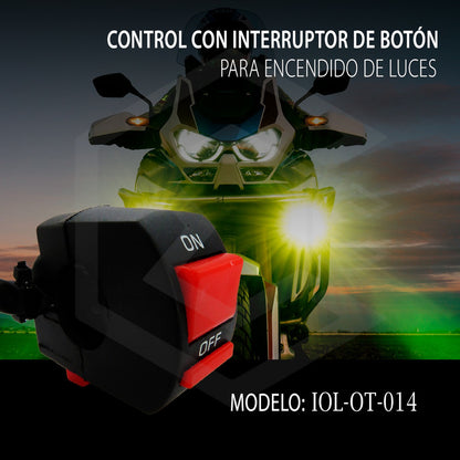 Switch Interruptor Para Moto Manubrio 2 Botones Marcha Led