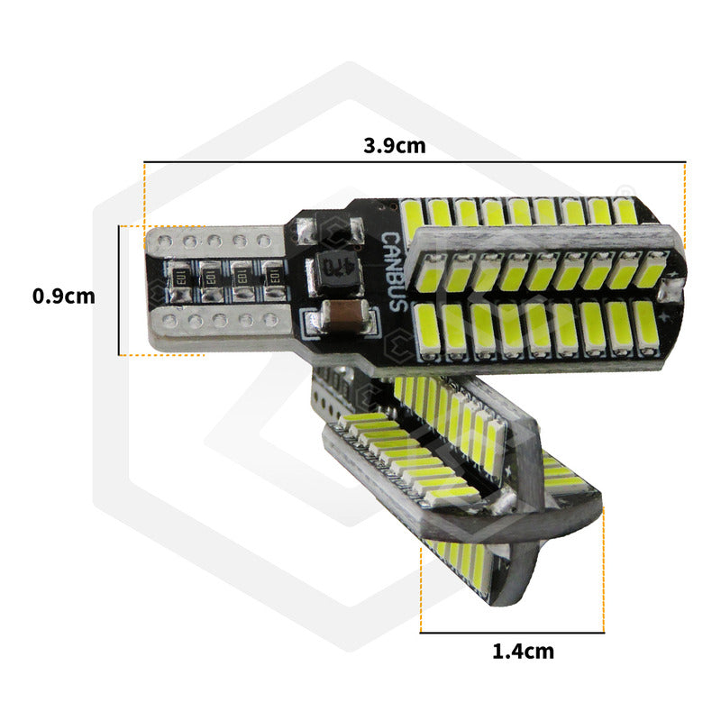 10 Focos Led T15 W16w 912 921 Pellizco Reversa Canbus 12/24v