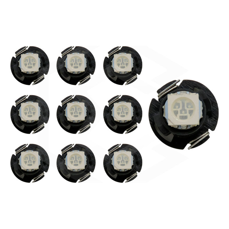 Kit 10 Focos Led T4.7 12 Mm Clúster Para Tablero Fija 12v