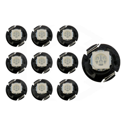 Kit 10 Focos Led T4.7 12 Mm Clúster Para Tablero Fija 12v