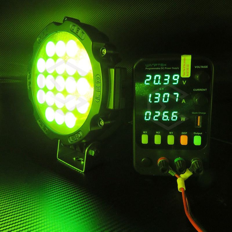 Faro Cree Redondo Universal 21 Led Blanco/ambar Fijo 7'' 24v