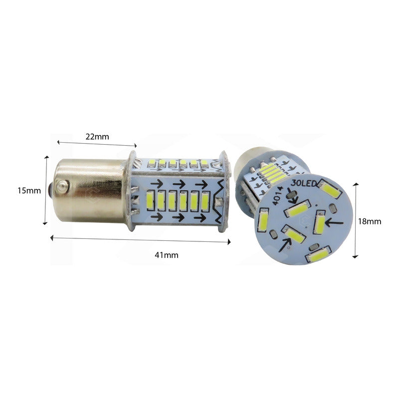 2 Focos Calavera 1157 1156 3157 7440 7443 30 Led Estrobo 12v