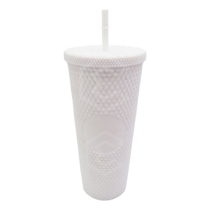 3 Termo Vaso Con Popote Studded Doble Pared Plástico 700ml