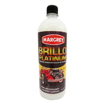 5 Brillo Platinum Tablero Y Llantas Silicona No Grasoso 1l Blanco