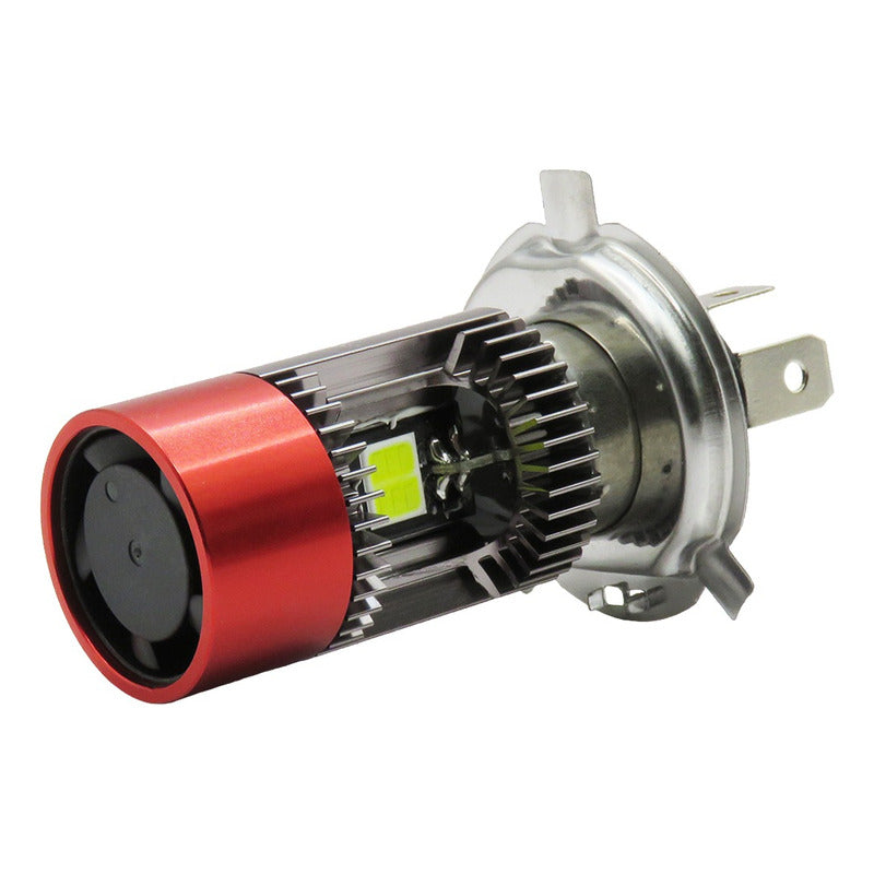 Foco Moto H4 12 Leds Csp Ba20d Con Ventilador 9000lm Reales