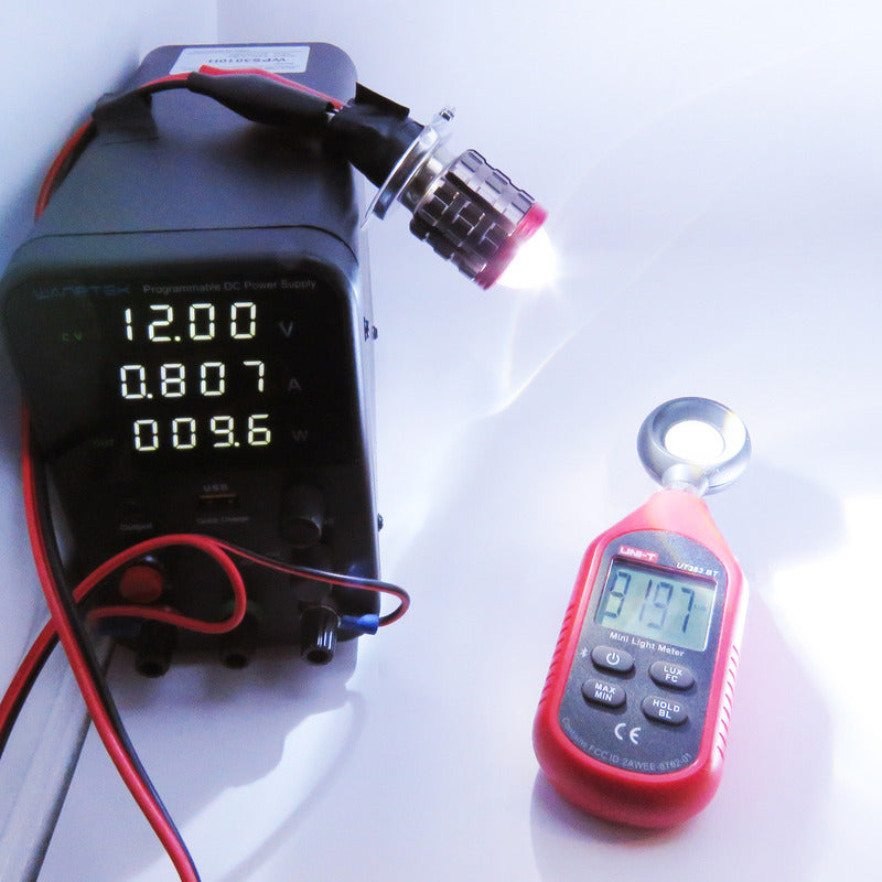 Foco Moto H4 Lupa Proyector Bicolor 6 Leds Csp 2 Funciones H4