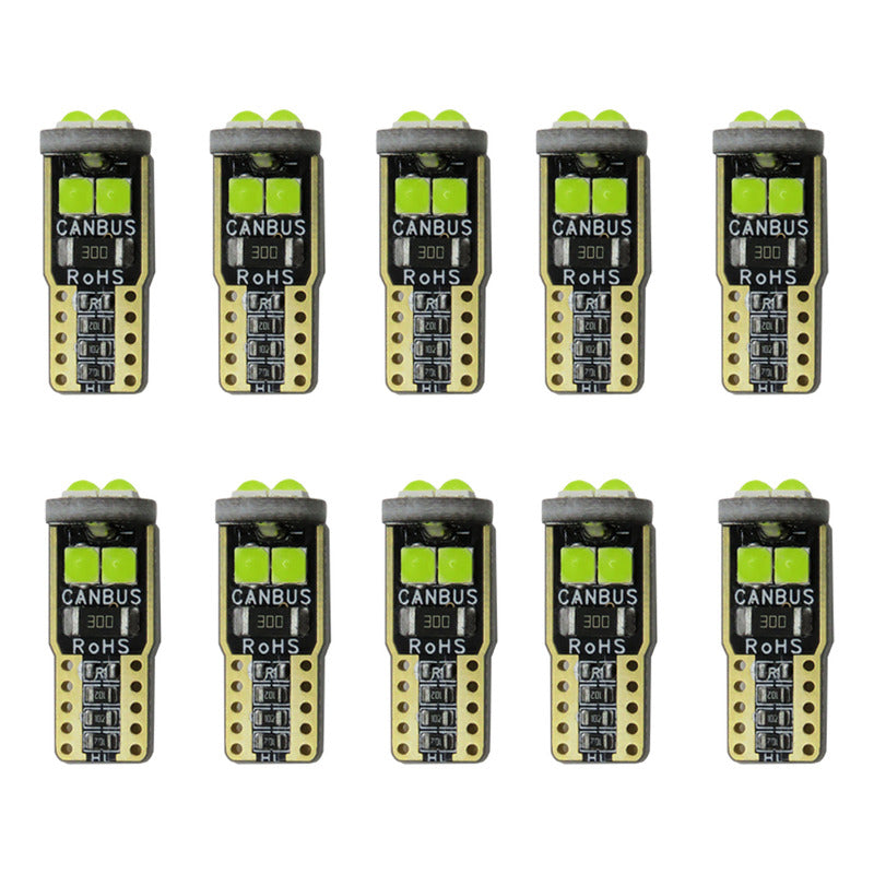 Kit 10 Focos Pellizco 6 Led Burbuja Canbus Super Potente 12v