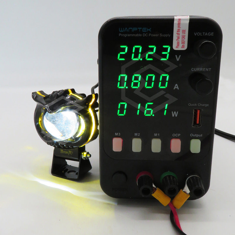 Par Faros 6 Leds 1 Lupa Bicolor Fijo Estrobo Cíclope 12-24v