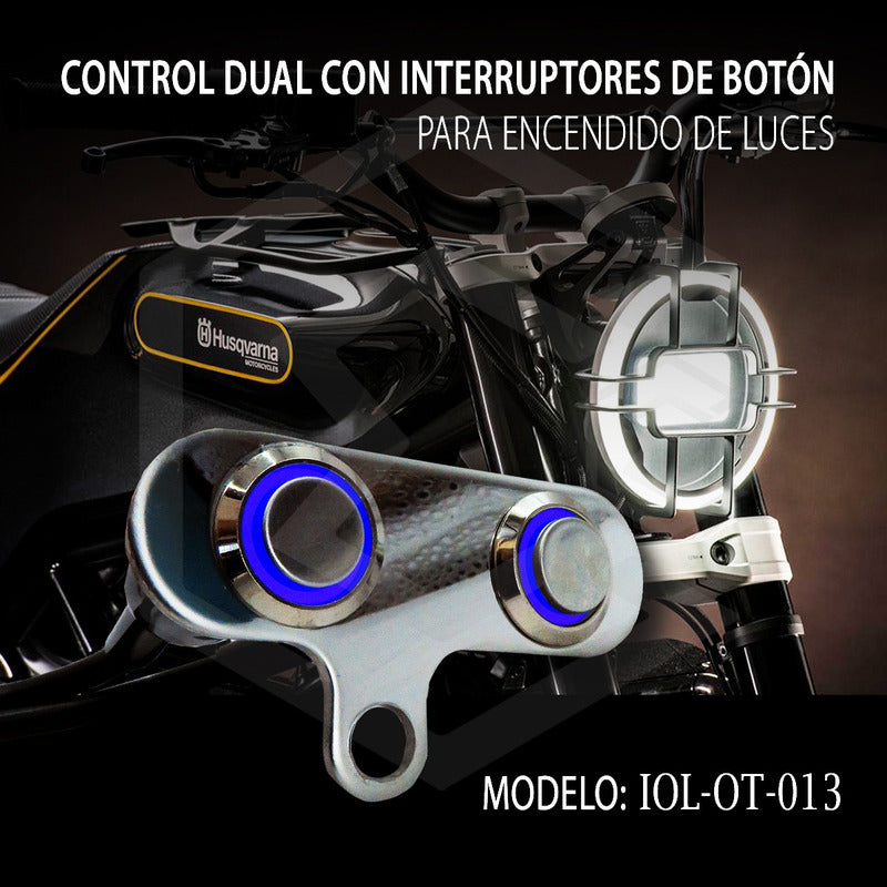 Switch Doble Para Moto Interruptor Para Luces Con Luz 1 Paso