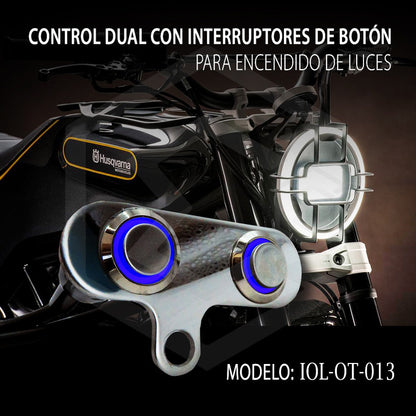 Switch Doble Para Moto Interruptor Para Luces Con Luz 1 Paso