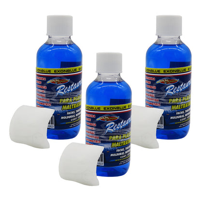 3 Restaurador Plásticos Maltratados Abrillanta Nutre 120ml Azul