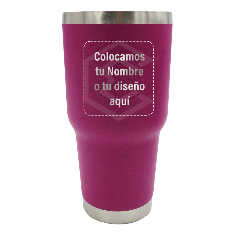 Termo Vaso Personalizado Nombre O Logo Láser 30oz Acero Inox