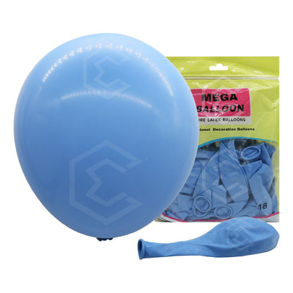 Bolsa 25 Globos Azul Claro Brillosos #18 Fiesta Bodas Latex Azul Claro