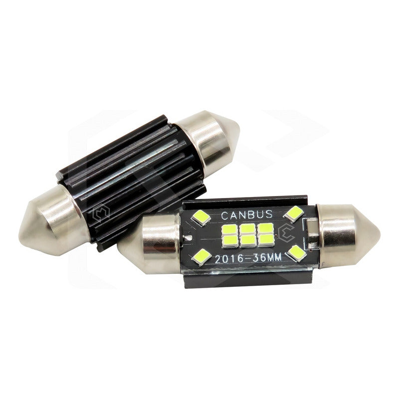Par De Focos Luz Interior 10 Leds Canbus 31mm 36mm 39mm 41mm