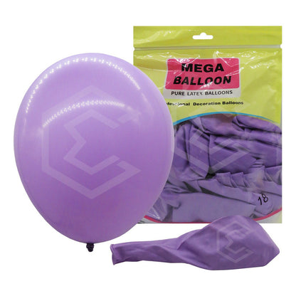 Bolsa 25 Globos Lila Brilloso #18 Adornos Fiesta Bodas Latex Lila Brilloso