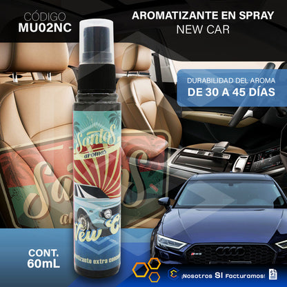 2 Aromatizante Botella Spray Liquido 60ml Auto Casa Ambiente