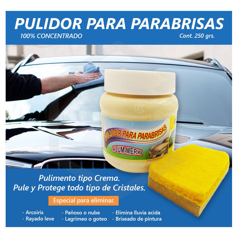 Pulidor Vridrio Para Lluvia Acida Excelente Brillo Alume Blanco