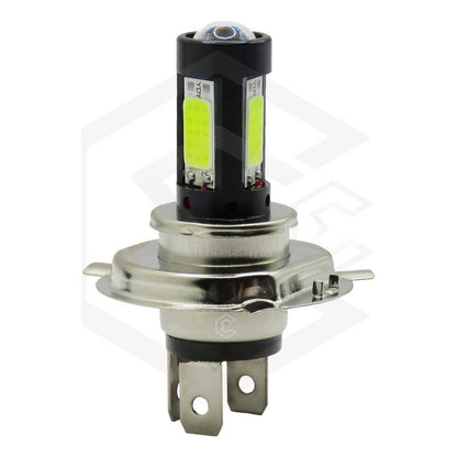 Foco Moto H4 47 Leds Cob Ba20d 3 Caras Lupa 9000lm Reales T H4