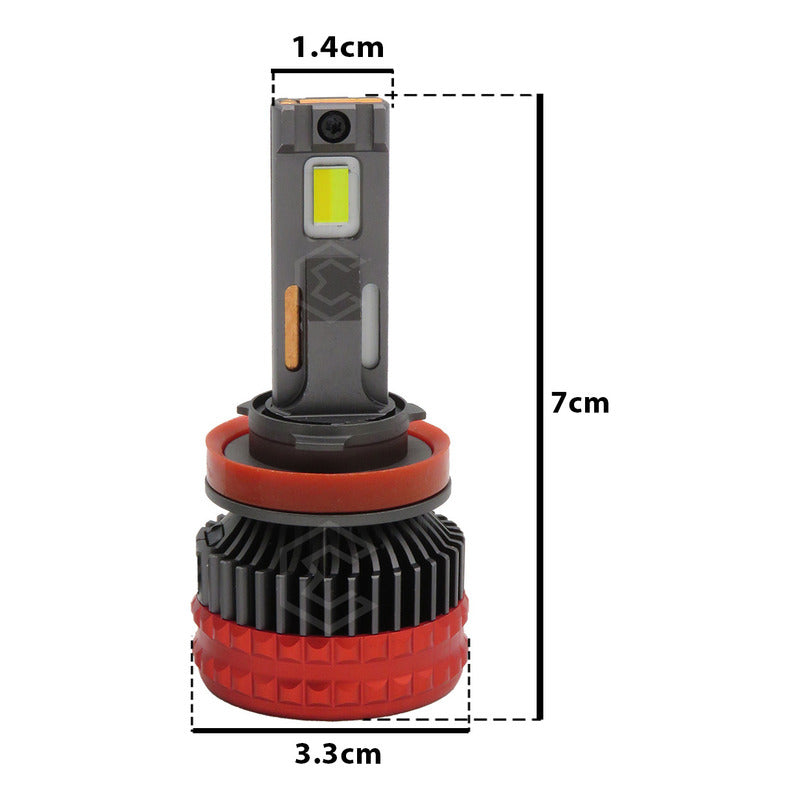 2 Focos H11 12 Leds Csp Bicolor Ventilador Alta Baja 14000lm H11
