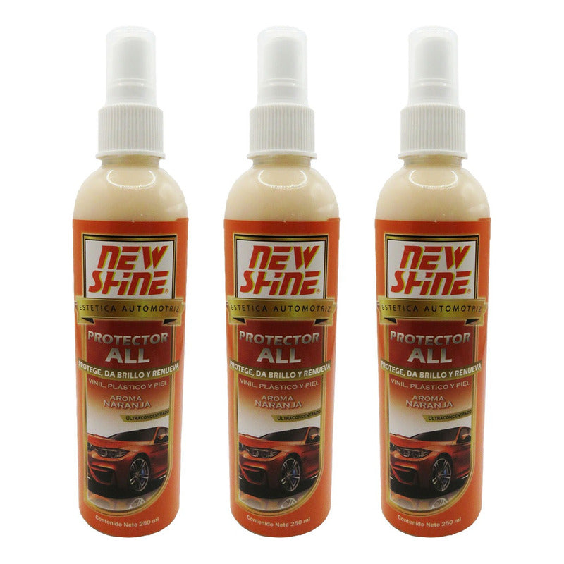 3 Protector All Brillo Renueva Vinil Plastico Piel Aromas