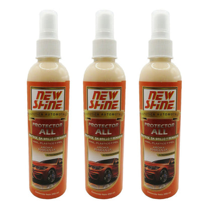 3 Protector All Brillo Renueva Vinil Plastico Piel Aromas