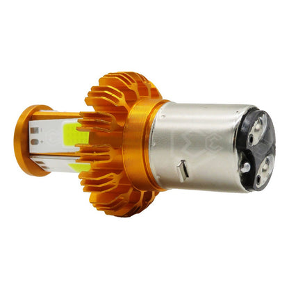 Foco De Carro/moto H4 2 Polos Ba20d Con Luz Led 4 Caras 15w