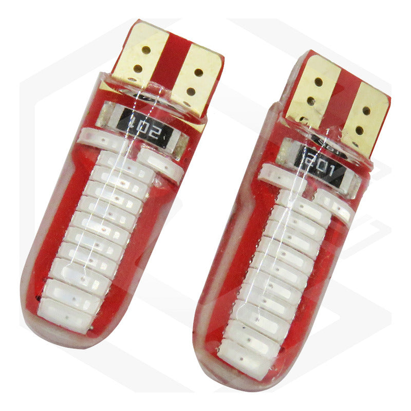 Par De Focos De Pellizco T10 W5w 24 Leds Canbus 12v Fijo