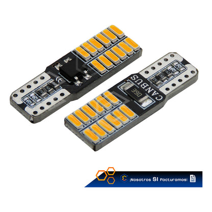 Kit 10 Focos Pellizco 24 Leds Con Canbus Alta Intensidad 12v