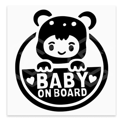 Calcomanía Bebé A Bordo Sticker Vinil Auto Moto 14cm X 15cm