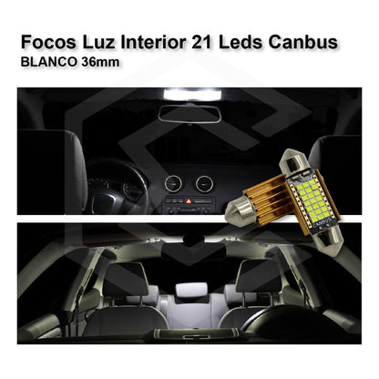 Par De Focos Luz Interior 27 Leds Canbus 31mm 36mm 39mm 41mm