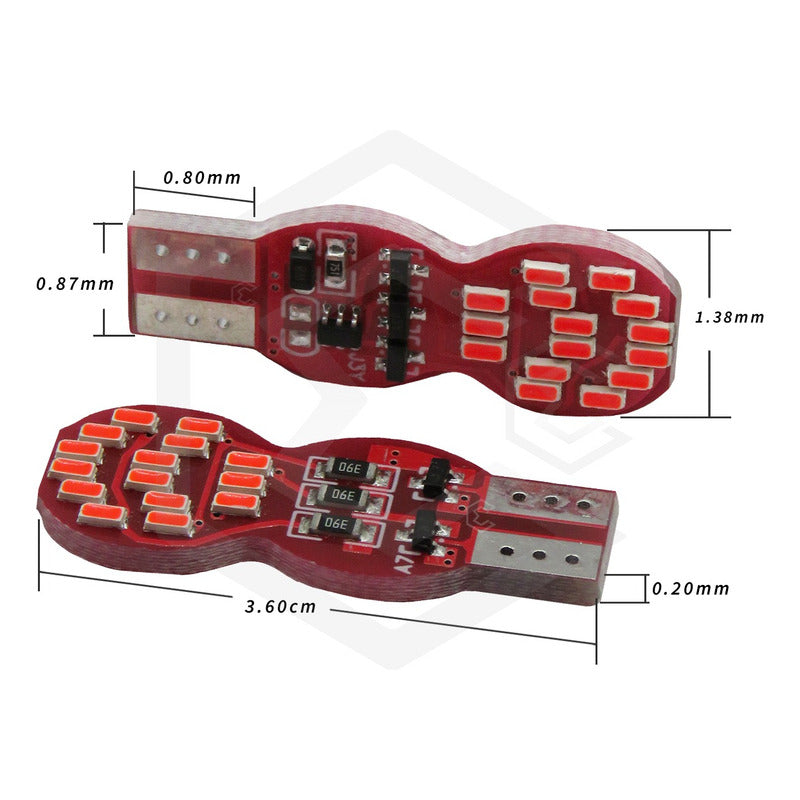 10 Foco De Pellizco T10 30 Led Secuencial Stop Direccional T