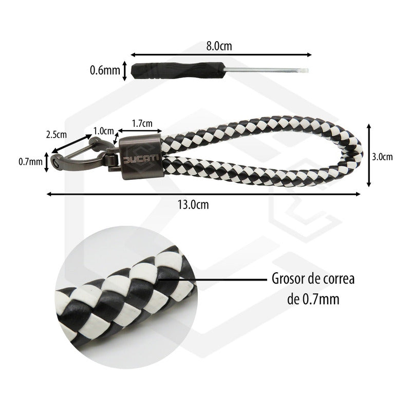 Llavero Para Moto Ducati 100% Piel Monster Diavel Panigale