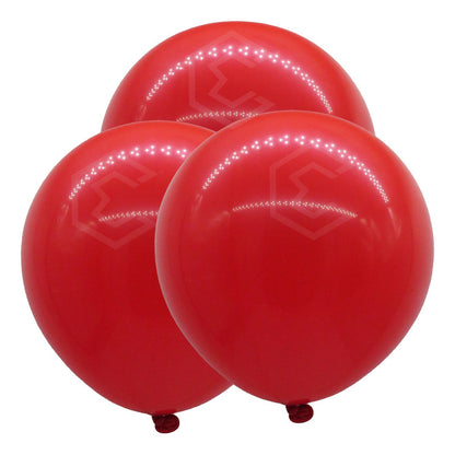 Bolsa 3 Globos Rojo Brillosos #36 Adorno Fiestas Bodas Latex Rojo