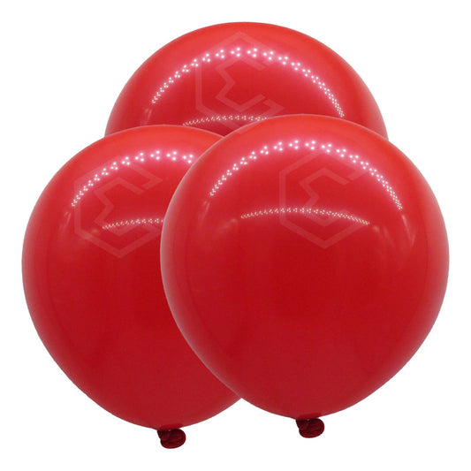 Bolsa 3 Globos Rojo Brillosos #36 Adorno Fiestas Bodas Latex Rojo