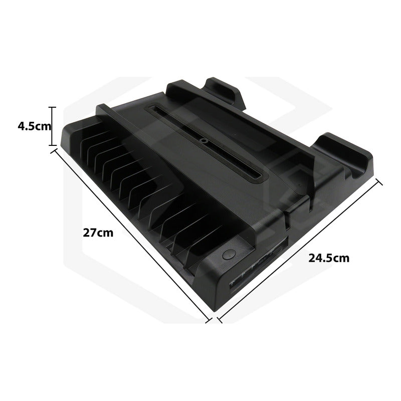 Base Para Ps5 Con Ventilador Y Soporte De Carga 2 Mandos 13j Blanco